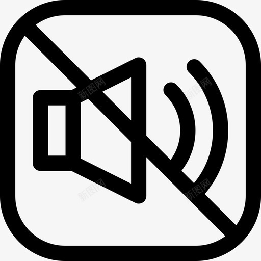 没有声音信号和禁令10线性svg_新图网 https://ixintu.com 没有 声音 信号 禁令 线性