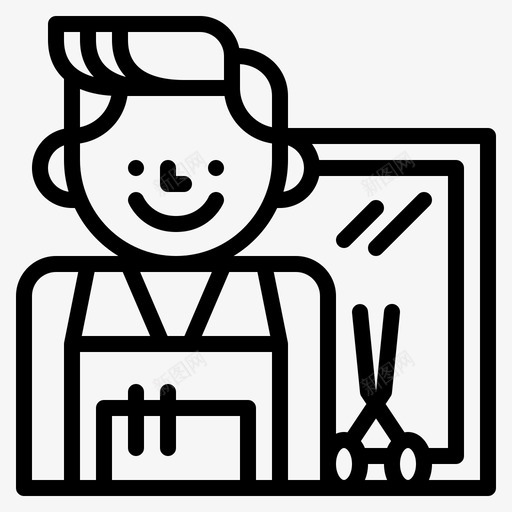 发型师职业20轮廓svg_新图网 https://ixintu.com 发型师 职业 轮廓