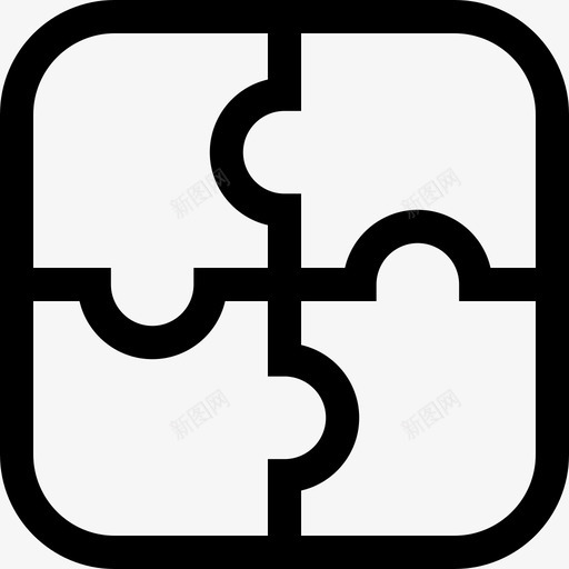 拼图友谊65直线型svg_新图网 https://ixintu.com 拼图 友谊 直线 线型