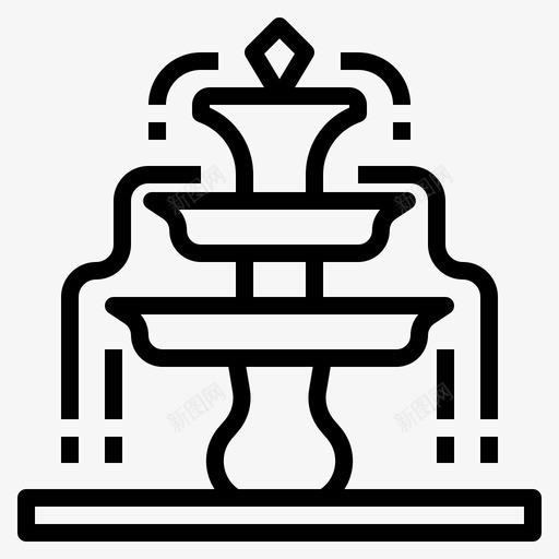 喷泉家具217线性svg_新图网 https://ixintu.com 喷泉 家具 线性