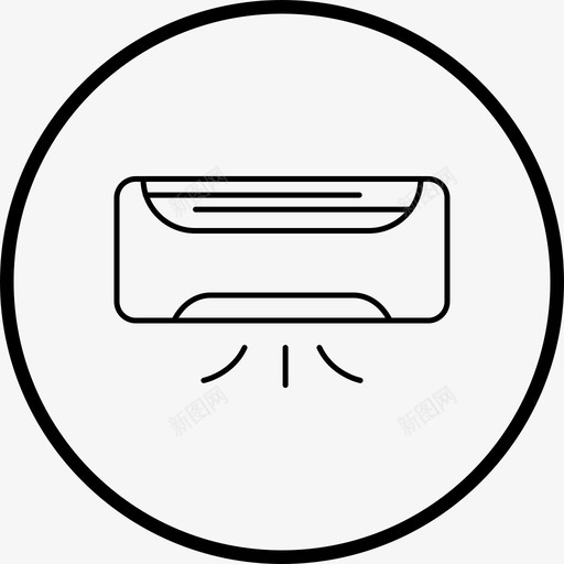 空调冷气制冷装置svg_新图网 https://ixintu.com 空调 冷气 制冷 装置 电气 线路 图标