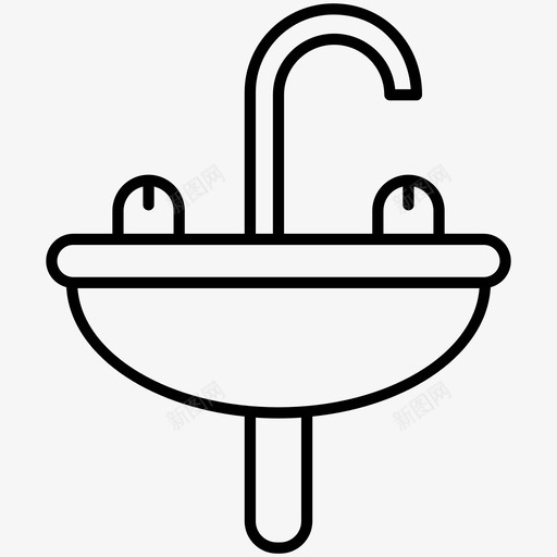 洗脸盆水槽建筑和砌体svg_新图网 https://ixintu.com 洗脸盆 水槽 建筑 砌体
