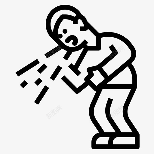 打喷嚏covid199轮廓svg_新图网 https://ixintu.com 打喷嚏 covid19 轮廓