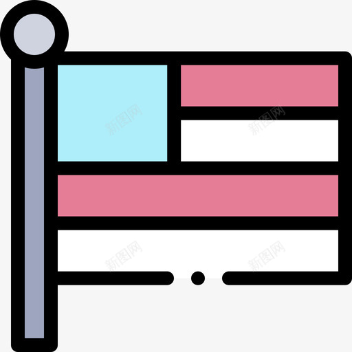 独立日假日74线性颜色svg_新图网 https://ixintu.com 独立日 假日 线性 颜色