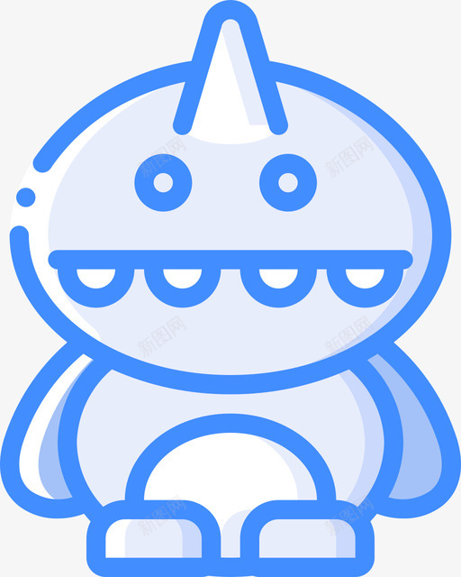恐龙软玩具3蓝色svg_新图网 https://ixintu.com 恐龙 玩具 蓝色