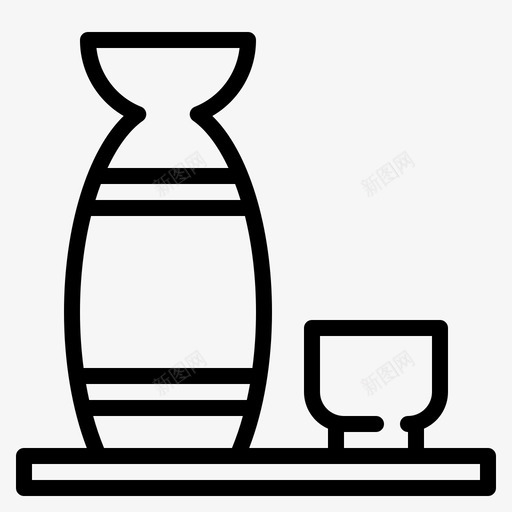 清酒饮料日式svg_新图网 https://ixintu.com 饮料 清酒 日式