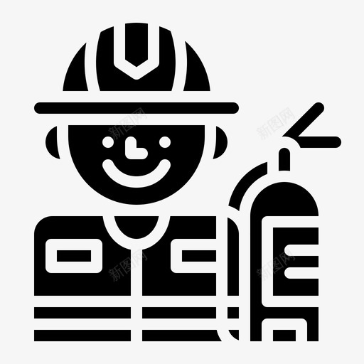 消防员职业21雕文svg_新图网 https://ixintu.com 消防员 职业 雕文