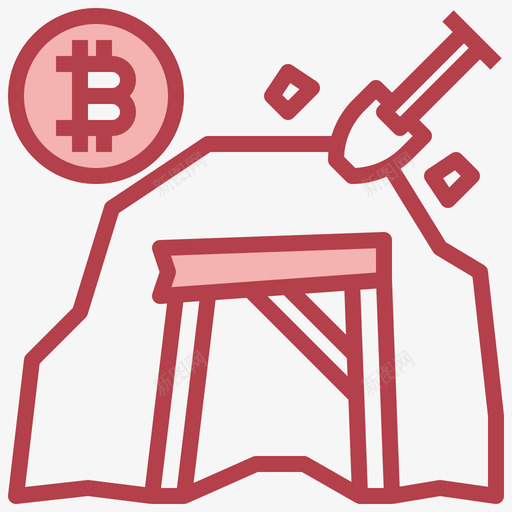 我的比特币164红色svg_新图网 https://ixintu.com 我的 比特 红色
