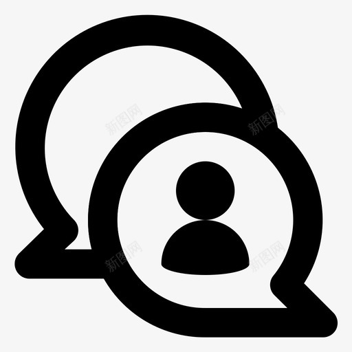 对话气泡用户聊天评论svg_新图网 https://ixintu.com 对话 气泡 用户 聊天 评论 消息 图标