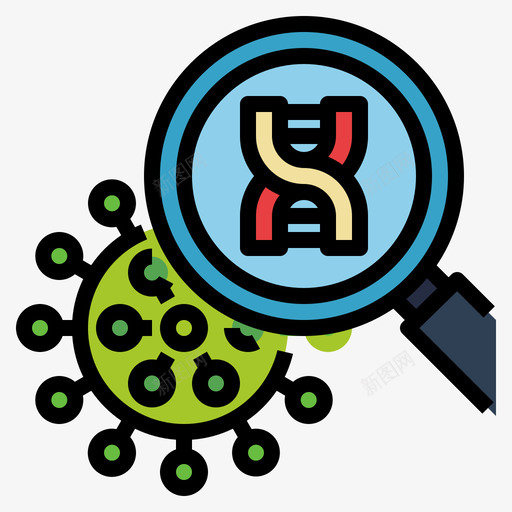 Dnacovid1911线状颜色svg_新图网 https://ixintu.com Dna covid19 线状 颜色