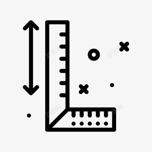 测量木工14线性svg_新图网 https://ixintu.com 测量 木工 线性
