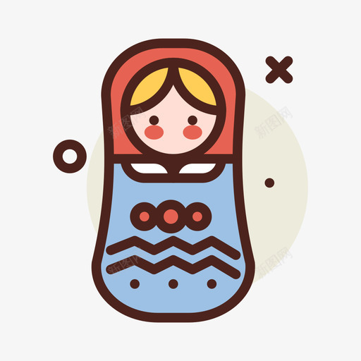 Matryoshka俄罗斯32线性颜色svg_新图网 https://ixintu.com Matryoshka 俄罗斯 线性 颜色
