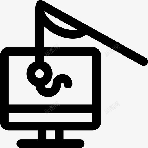 网络钓鱼黑客69线性svg_新图网 https://ixintu.com 网络 钓鱼 黑客 线性