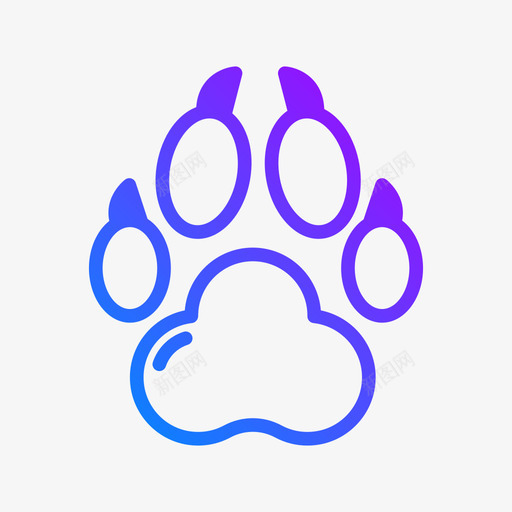 爪印狩猎15梯度svg_新图网 https://ixintu.com 爪印 狩猎 梯度