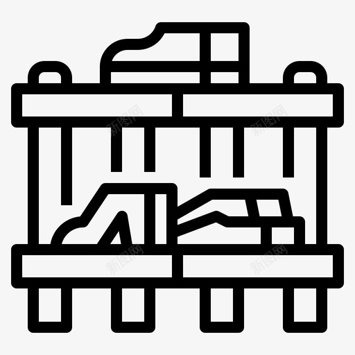 鞋架家居装饰5轮廓svg_新图网 https://ixintu.com 鞋架 家居装饰 轮廓