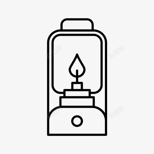 灯火煤气灯svg_新图网 https://ixintu.com 煤气灯 灯笼 旧灯 轮廓 图标