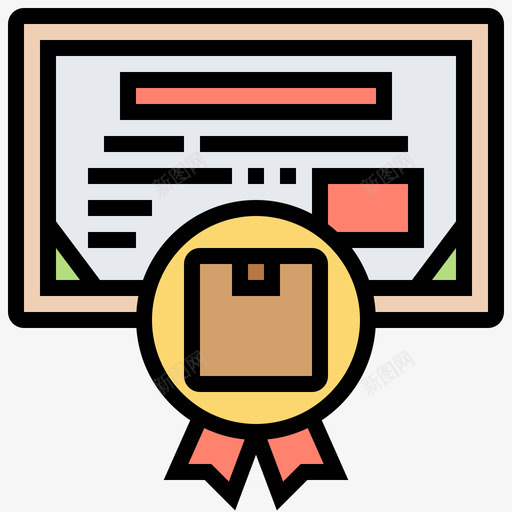 证书物流76线性颜色svg_新图网 https://ixintu.com 证书 物流 线性 颜色
