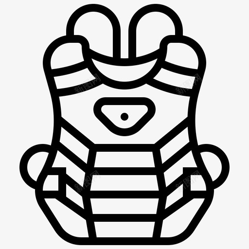 胸部保护棒球元素2线性svg_新图网 https://ixintu.com 胸部 保护 棒球 元素 线性