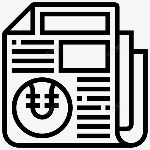 报纸棒球元素2直线svg_新图网 https://ixintu.com 报纸 棒球 元素 直线
