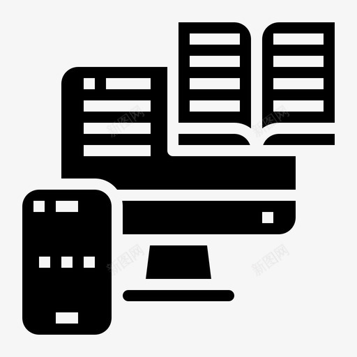 在线学习在线教育38填充svg_新图网 https://ixintu.com 在线学习 在线教育 填充