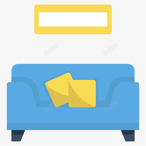 沙发家具218扁平svg_新图网 https://ixintu.com 沙发 家具 扁平