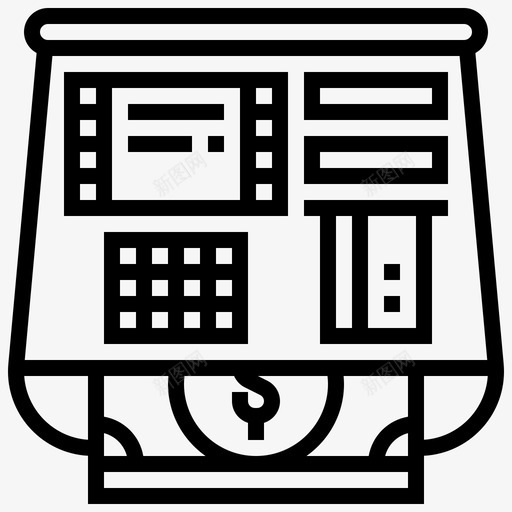 Atm银行133线性svg_新图网 https://ixintu.com Atm 银行 线性