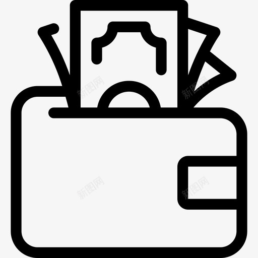 装满钱的钱包钞票现金svg_新图网 https://ixintu.com 装满 钱包 钞票 现金 美元 会计 税收