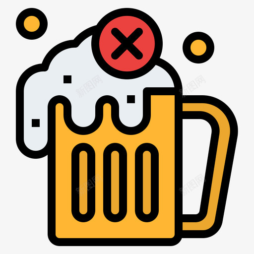 不饮酒健康卫生4线性颜色svg_新图网 https://ixintu.com 饮酒 健康 卫生 线性 颜色