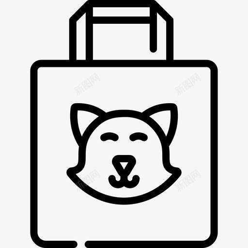 袋子宠物店93线性svg_新图网 https://ixintu.com 袋子 宠物 线性