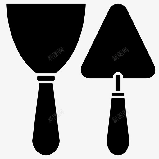 抹子建筑工水泥svg_新图网 https://ixintu.com 抹子 建筑工 水泥 灰泥 修补 施工 工具 标志