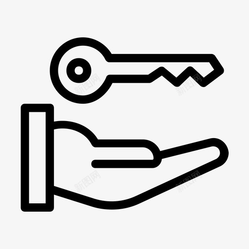 安全钥匙手锁svg_新图网 https://ixintu.com 安全 钥匙 保护 物流 流线 标志