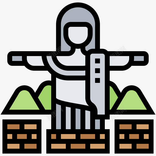 里约热内卢landmark55线性颜色svg_新图网 https://ixintu.com 里约 热内 landmark 线性 颜色