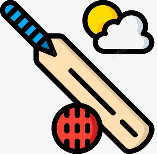 板球夏季运动会3线性颜色svg_新图网 https://ixintu.com 板球 夏季 运动会 线性 颜色