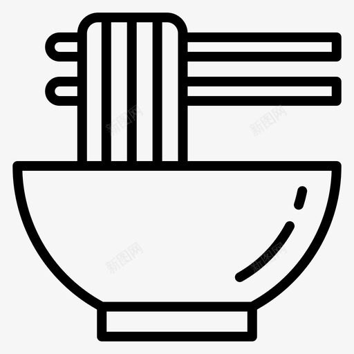 面条快餐111直式svg_新图网 https://ixintu.com 面条 快餐 直式