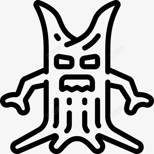 树超自然活动1线状svg_新图网 https://ixintu.com 超自然 活动 线状
