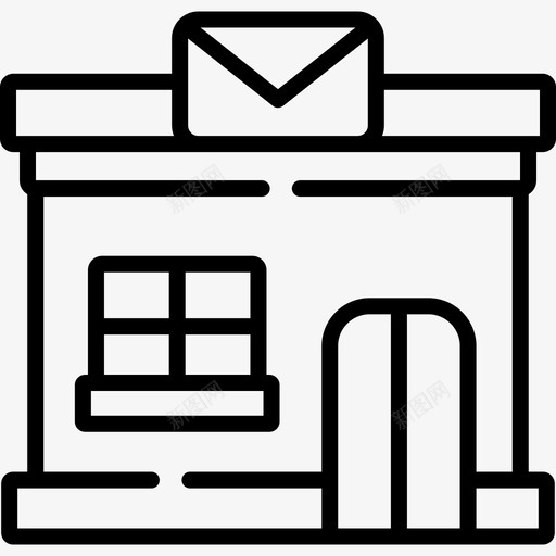 邮局城市生活49直系svg_新图网 https://ixintu.com 邮局 城市生活 直系