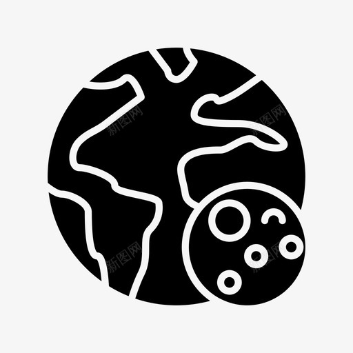 地球月亮行星svg_新图网 https://ixintu.com 地球 月亮 行星 科学 雕文