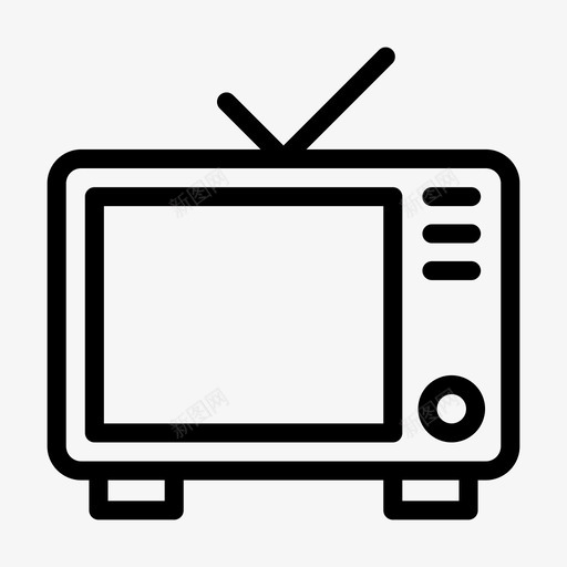 电视天线显示器svg_新图网 https://ixintu.com 电视 天线 显示器 娱乐 屏幕 酒店 旅游线路 标志 标志符 符号