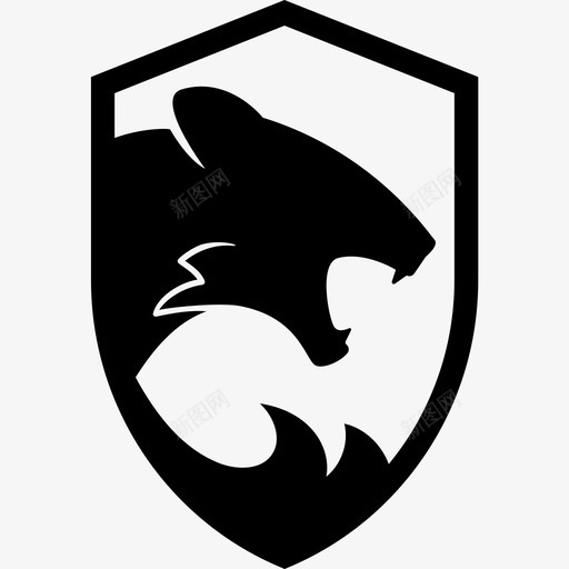 老虎动物徽章svg_新图网 https://ixintu.com 徽章 老虎 动物 家庭 动物园