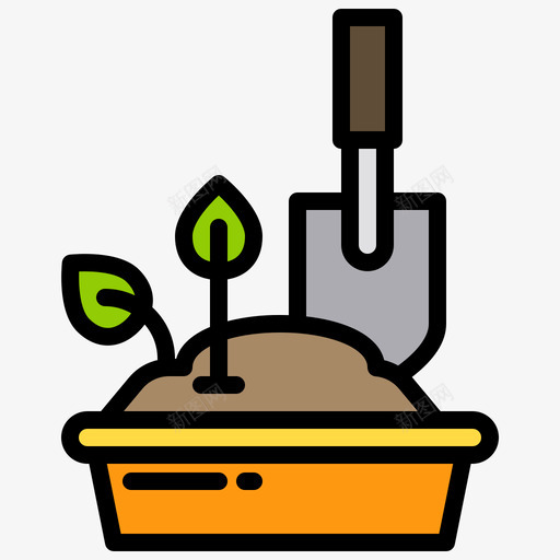 植物居家40线性颜色svg_新图网 https://ixintu.com 植物 居家 线性 颜色