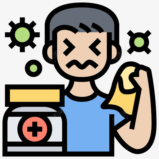 过敏性过敏性12线状颜色svg_新图网 https://ixintu.com 过敏性 线状 颜色