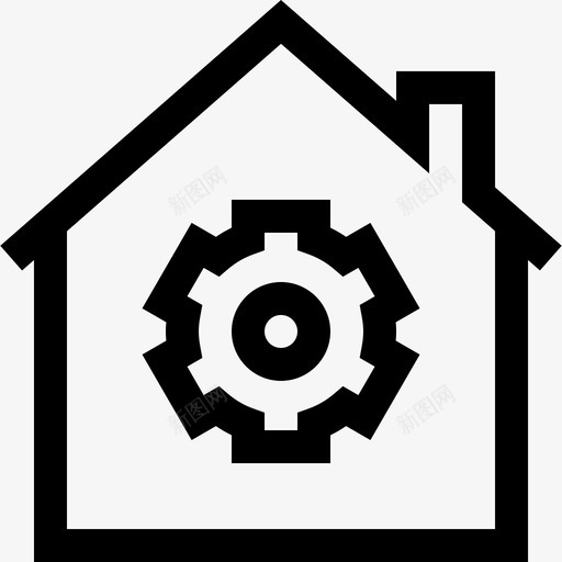 设置在家工作19线性svg_新图网 https://ixintu.com 设置 在家 工作 线性