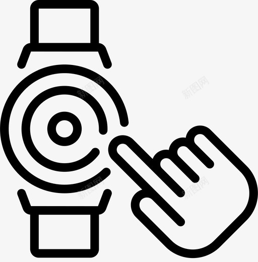 触摸屏可穿戴tech1线性svg_新图网 https://ixintu.com 触摸屏 可穿 穿戴 tech 线性