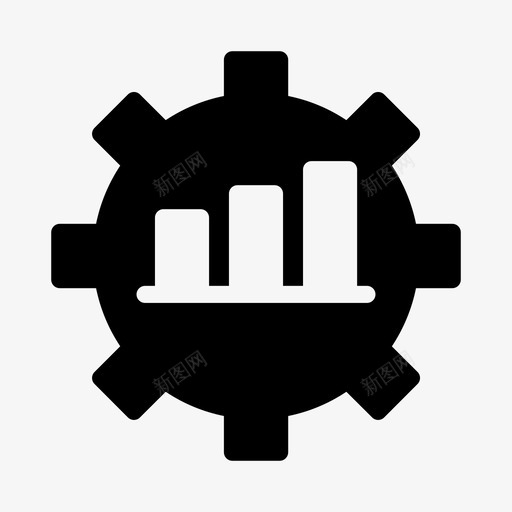 图表设置财务齿轮svg_新图网 https://ixintu.com 图表 设置 财务 齿轮 业务 分析 字形