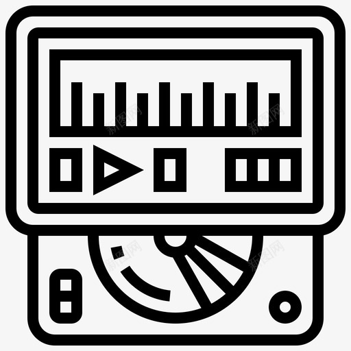 收音机多媒体通信1线性svg_新图网 https://ixintu.com 收音机 多媒体 通信 线性