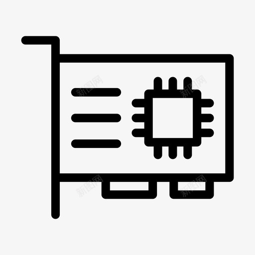 gpu卡图形卡硬件svg_新图网 https://ixintu.com gpu 图形 硬件 处理器 技术 网络 络线 字形