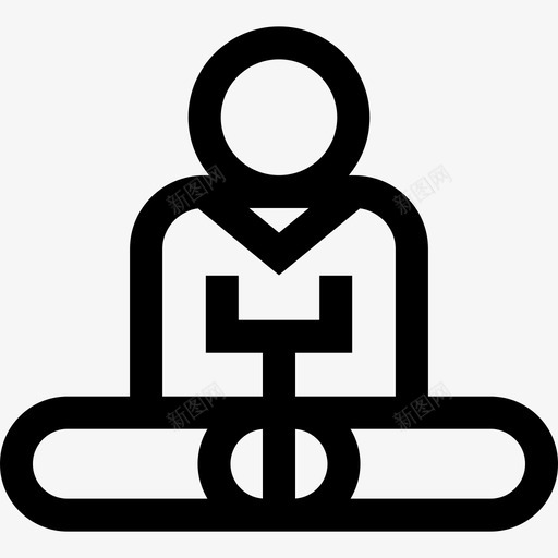 冥想精神38线性svg_新图网 https://ixintu.com 冥想 精神 线性