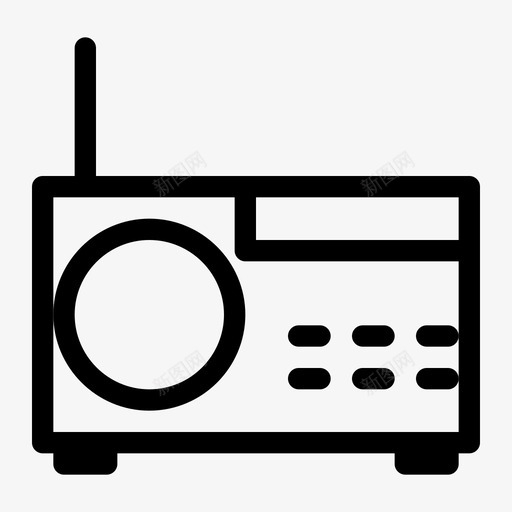 广播通讯听svg_新图网 https://ixintu.com 广播 通讯 信息 媒体