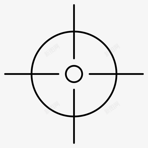 目标角度十字线svg_新图网 https://ixintu.com 目标 角度 十字 焦点 射击 娱乐 图标 细线