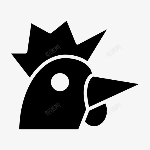 公鸡头农业和农业填充svg_新图网 https://ixintu.com 公鸡 农业 填充